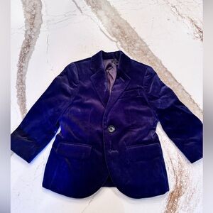 J.Crew navy blue velvet blazer size 2 boys